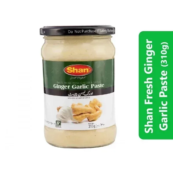 Shan Fresh Ginger Garlic Paste (310g Jar) 3 Shan Fresh Ginger Garlic Paste (310g)
