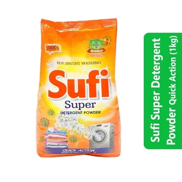 Sufi Super Detergent Powder Quick Action (1kg) 3 Sufi Super Detergent Powder Quick Action (1kg)