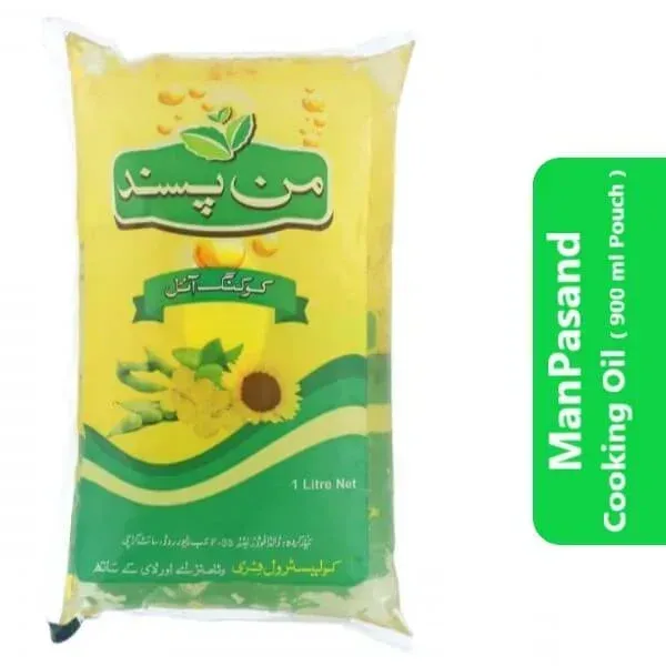 Manpasand Cooking Oil ( 900ml Pouch ) 3 manpasand cooking oil - 900ml pouch