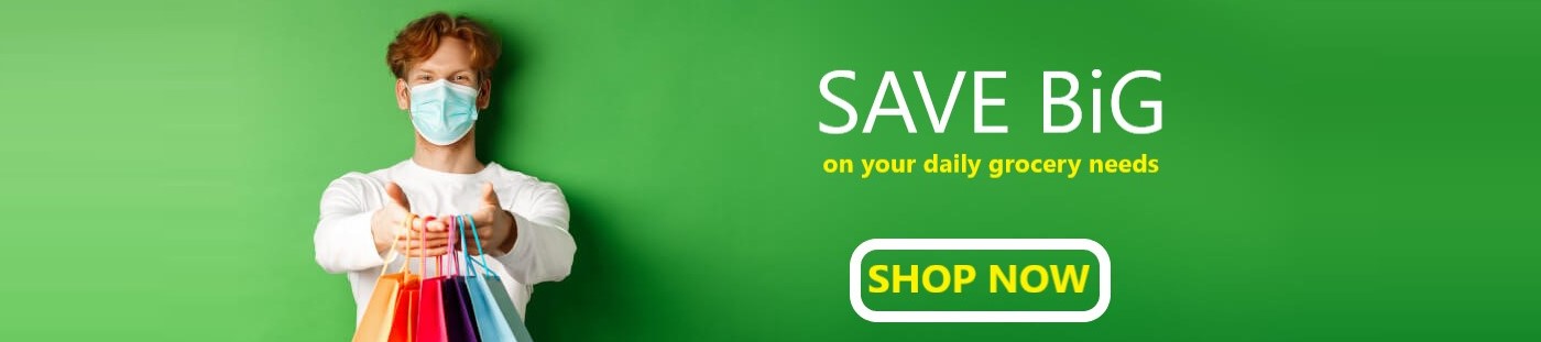 start shopping grocery now banner - flat