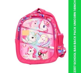 2307 SCHOOL BAG BACK PACK UNICORN 14INCH