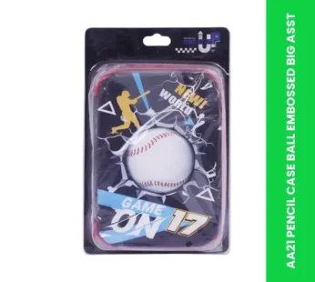 AA21 PENCIL CASE BALL EMBOSSED BIG ASST