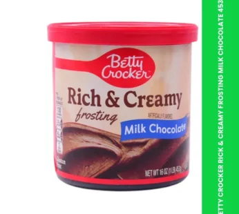 BETTY CROCKER RICK & CREAMY FROSTING MILK CHOCOLATE 453G