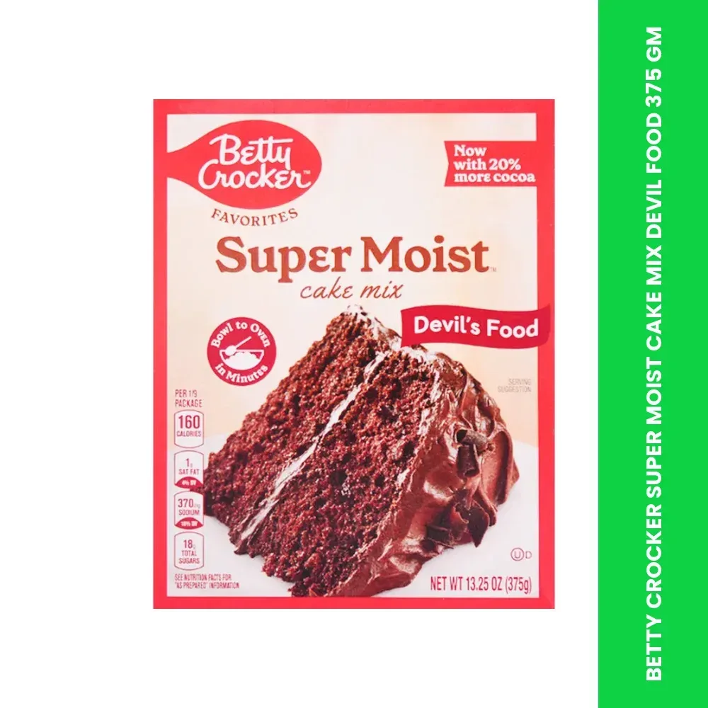 betty crocker super moist cake mix devil food 375 gm themed