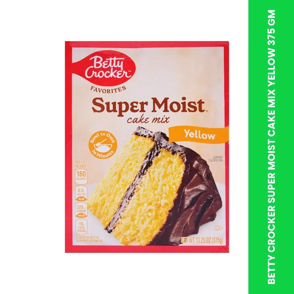 betty crocker super moist cake mix yellow 375 gm themed