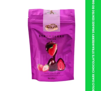 BOLCI DARK CHOCOLATE STRAWBERRY DRAGEE EDK150 80 GM