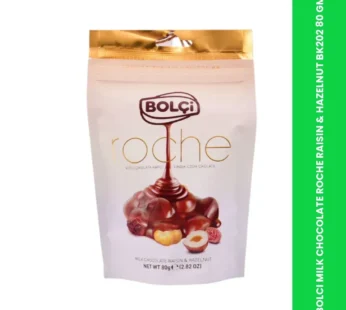 BOLCI MILK CHOCOLATE ROCHE RAISIN & HAZELNUT BK202 80 GM