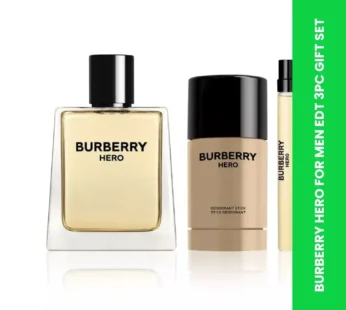 BURBERRY HERO FOR MEN EDT 3PC GIFT SET