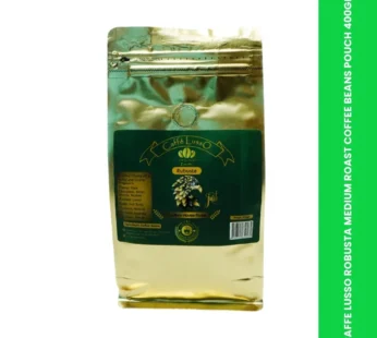 CAFFE LUSSO ROBUSTA MEDIUM ROAST COFFEE BEANS POUCH 400GM
