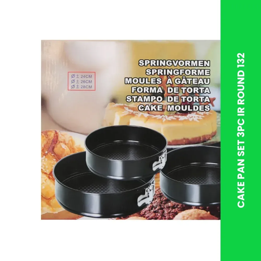 cake pan set 3pc ir round 132 1 themed