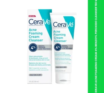 CERAVE ACNE FOAMING CREAM 4% BENZOYL PEROXIDE CLEANSER 150 M