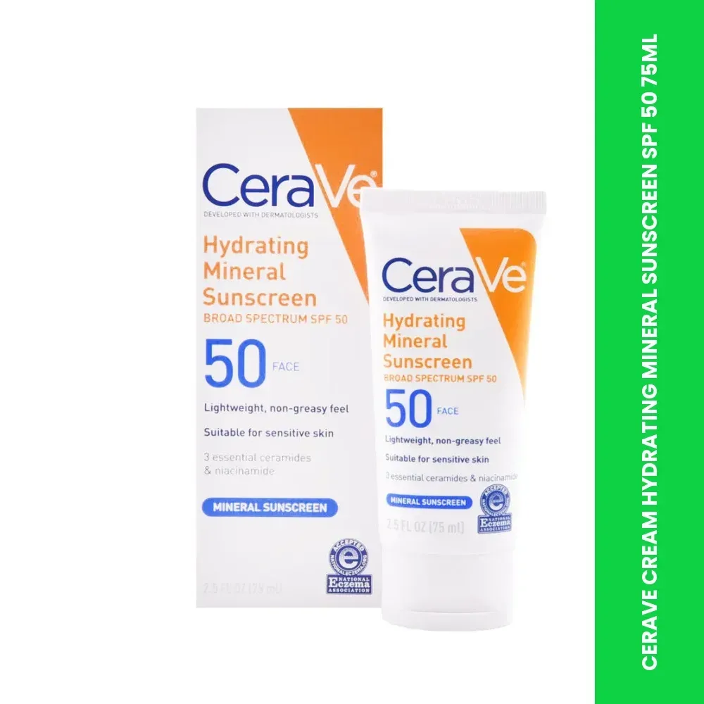 cerave cream hydrating mineral sunscreen spf 50 75ml themed