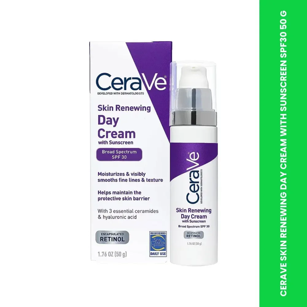 CERAVE SKIN RENEWING DAY CREAM WITH SUNSCREEN SPF30 50 G 1 CERAVE SKIN RENEWING DAY CREAM WITH SUNSCREEN SPF30 50 G