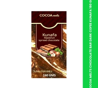 COCOA MELTS CHOCOLATE BAR DARK COFEE KUNAFA 160 GM