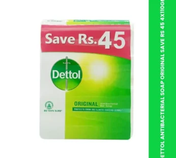 DETTOL ANTIBACTERIAL SOAP ORIGINAL SAVE RS 45 4X110GM