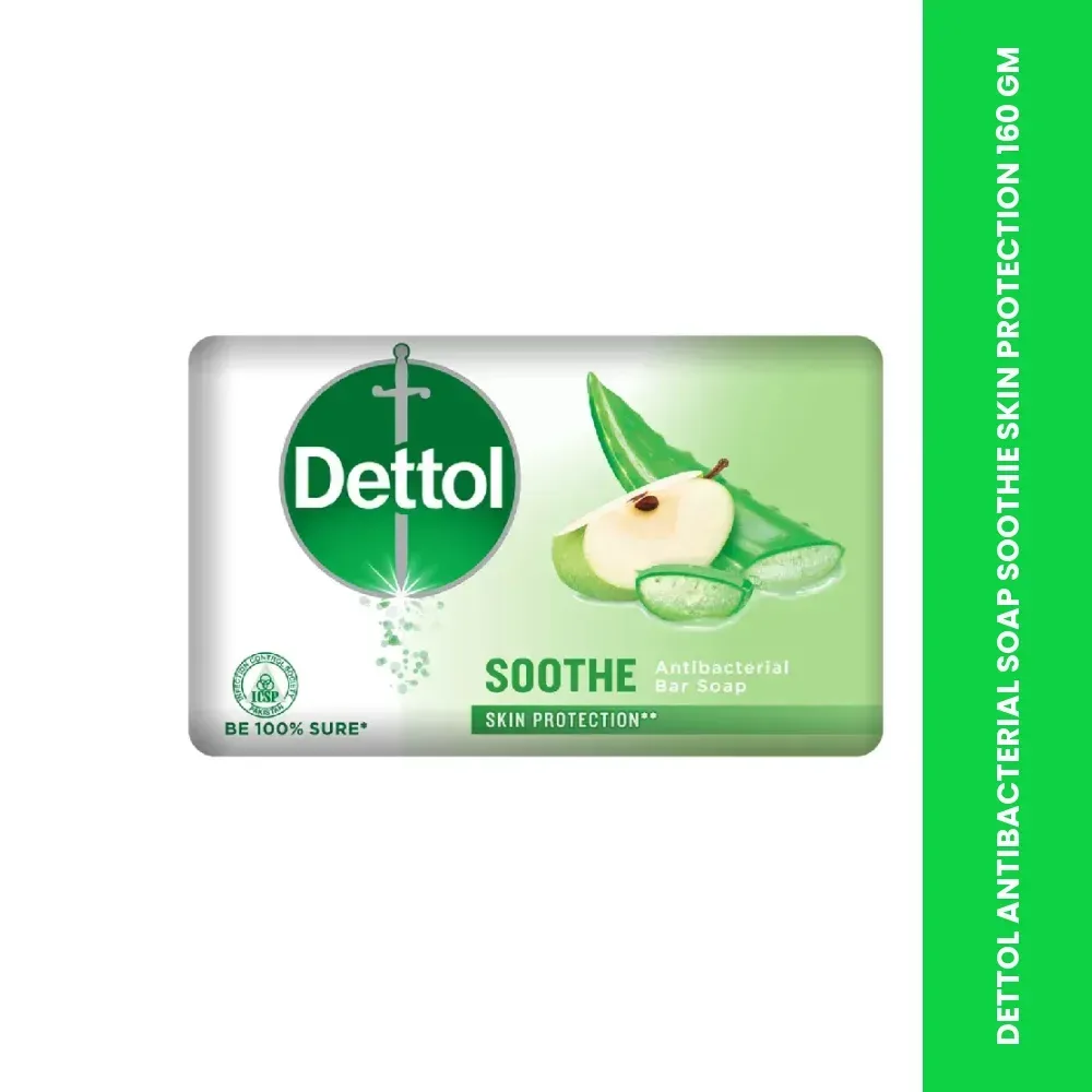 DETTOL ANTIBACTERIAL SOAP SOOTHIE SKIN PROTECTION 160 GM 3 DETTOL ANTIBACTERIAL SOAP SOOTHIE SKIN PROTECTION 160 GM