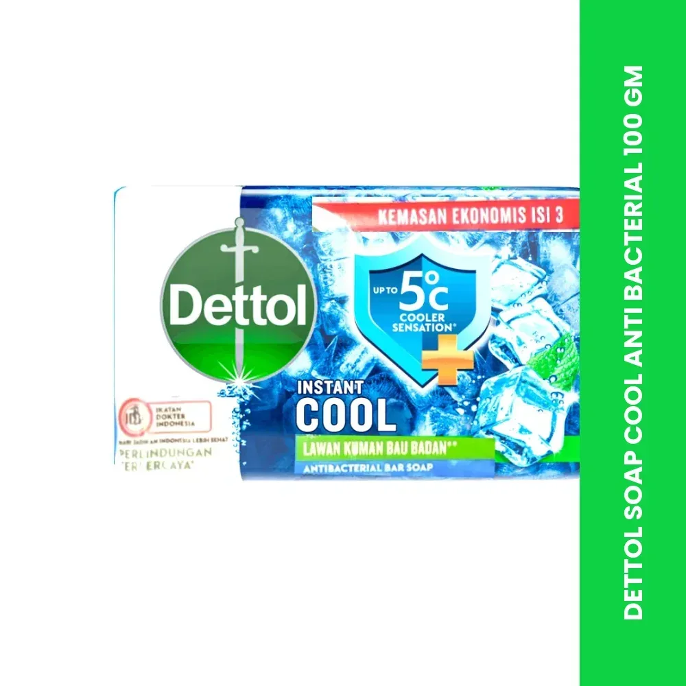 DETTOL SOAP COOL ANTI BACTERIAL 100 GM 2 DETTOL SOAP COOL ANTI BACTERIAL 100 GM