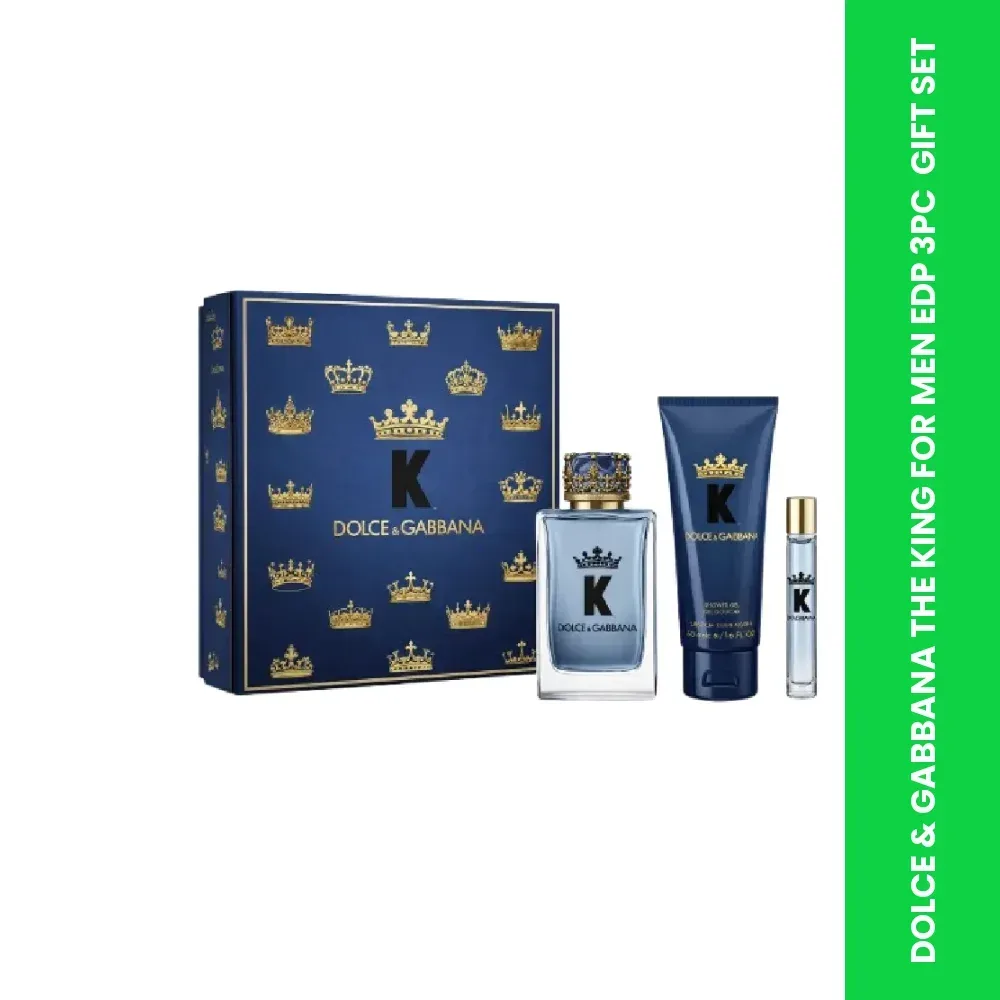 dolce gabbana the king for men edp 3pc gift set themed