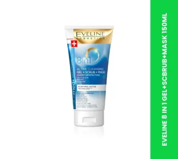 EVELINE 8 IN 1 GEL+SCBRUB+MASK 150ML