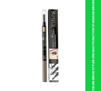 EVELINE BROW STYLER 3IN1 MULTIFUNCTION 01 MEDIUM BROWN