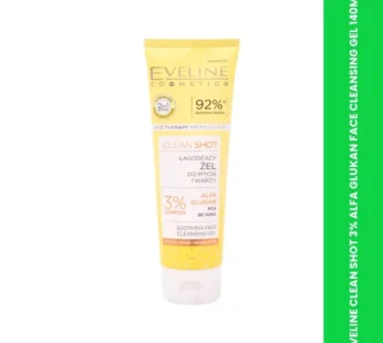 EVELINE CLEAN SHOT 3% ALFA GLUKAN FACE CLEANSING GEL 140ML