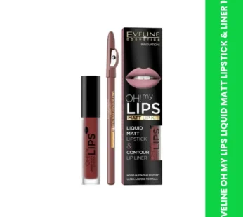 EVELINE OH MY LIPS LIQUID MATT LIPSTICK & LINER 16