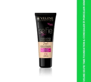 EVELINE SELFIE TIME FOUNDATION & CONCEALER 01 PORCELAIN 30ML