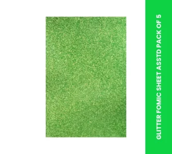 GLITTER FOMIC SHEET ASSTD PACK OF 5
