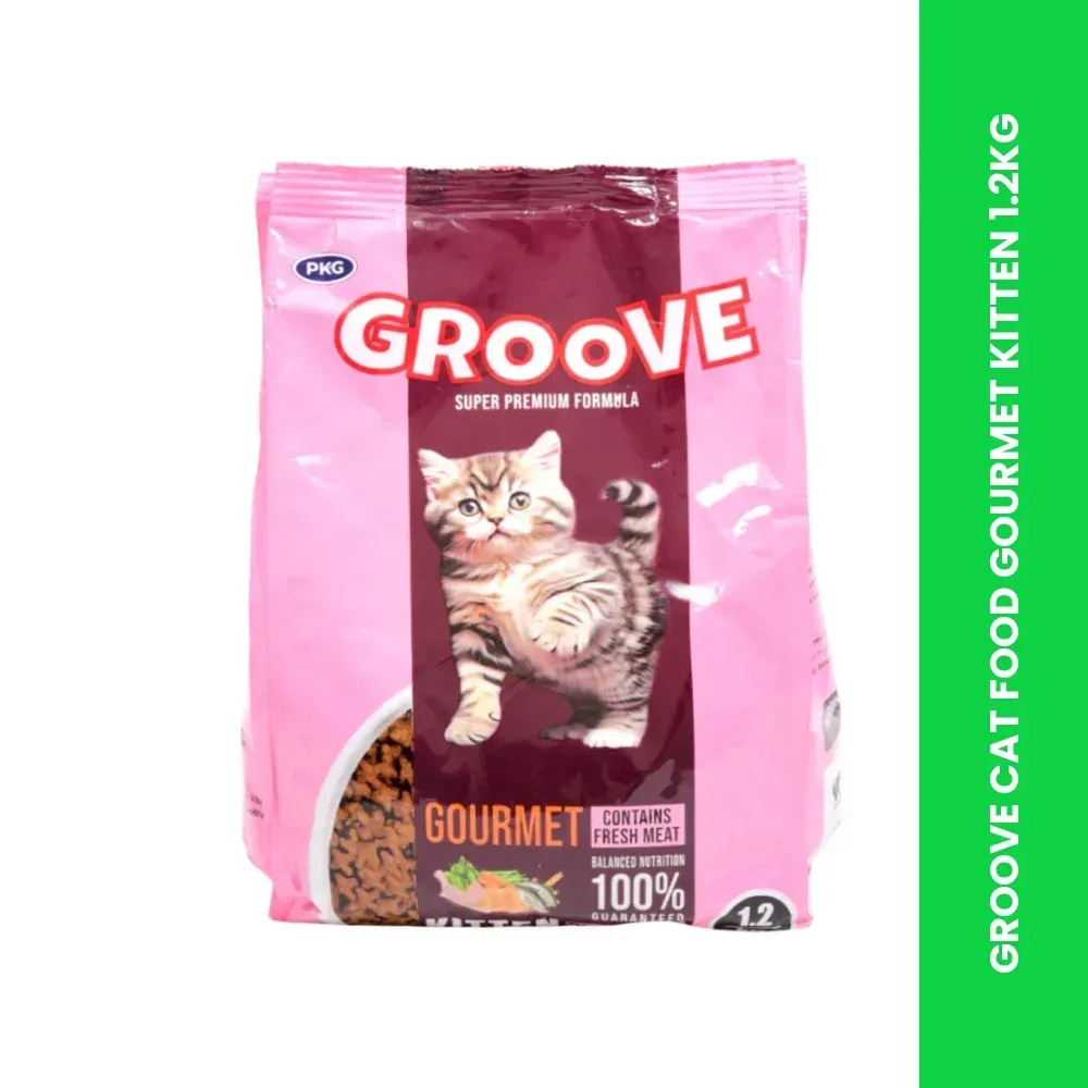 groove cat food gourmet kitten 1 2kg themed