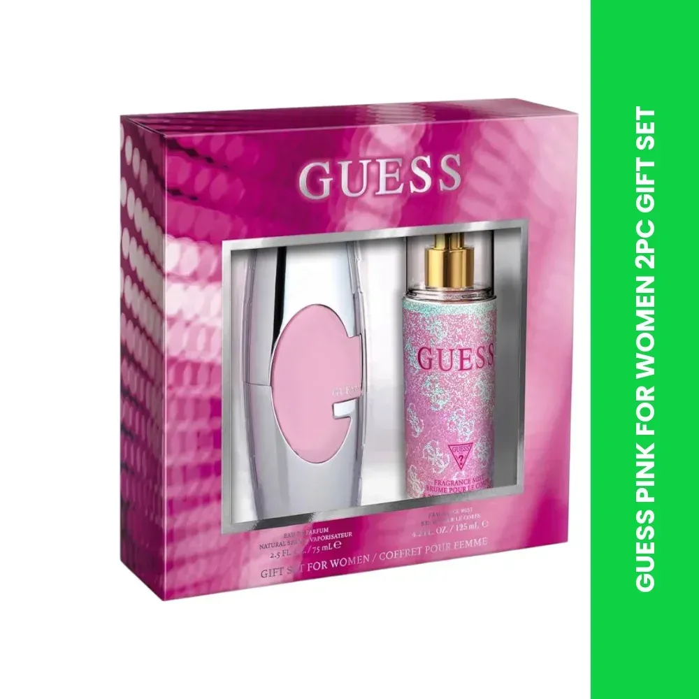 guess pink for women 2pc gift set themed