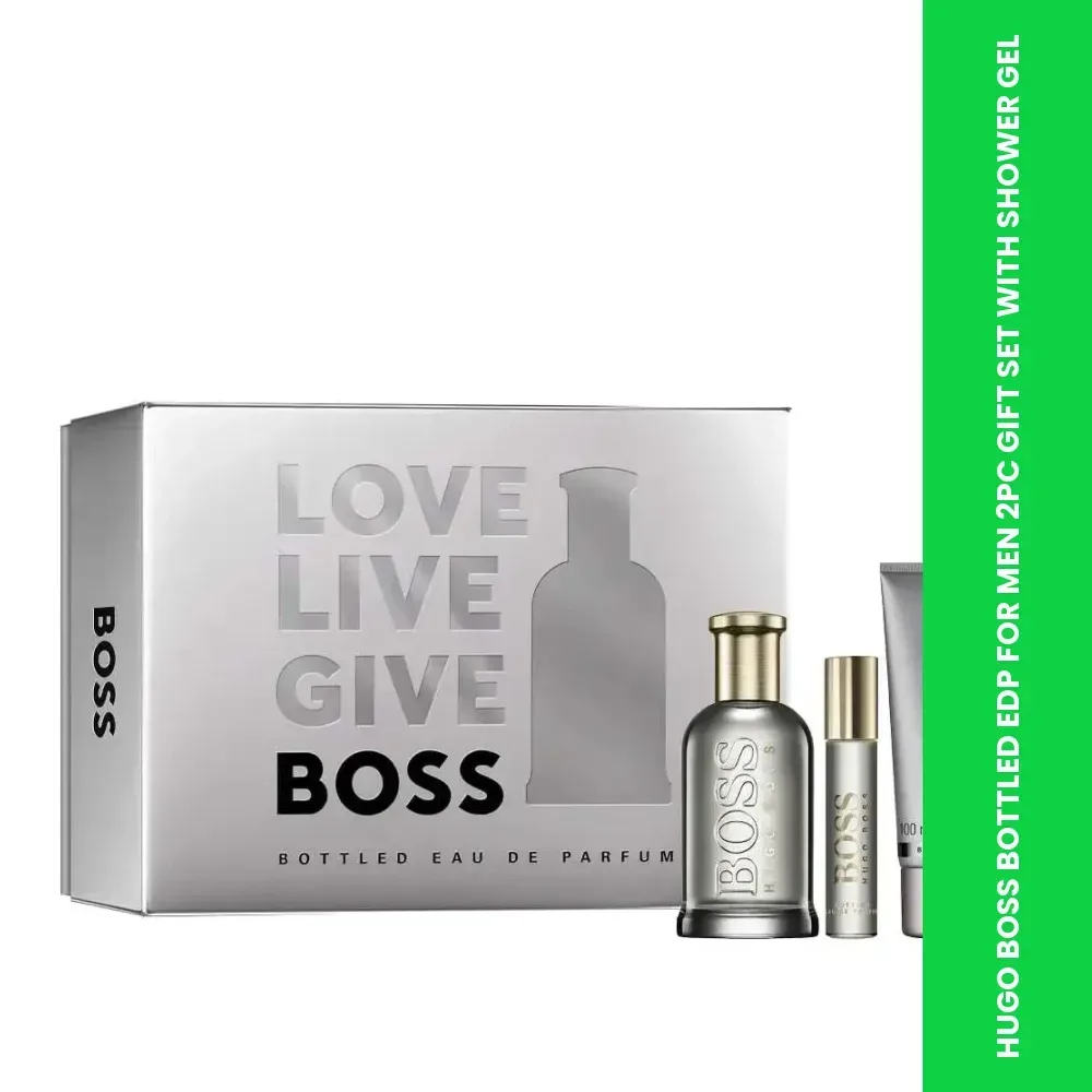 hugo boss bottled edp for men 2pc gift set with shower gel themed