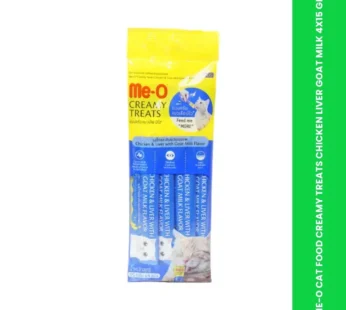 ME-O CAT FOOD CREAMY TREATS CHICKEN LIVER GOAT MILK 4X15 GM