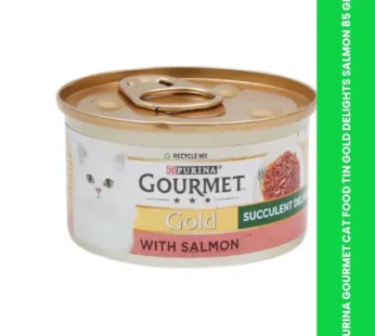 PURINA GOURMET CAT FOOD TIN GOLD DELIGHTS SALMON 85 GM