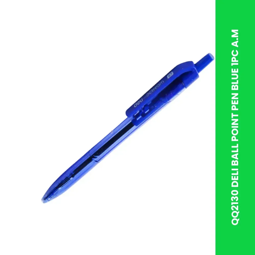 qq2130 deli ball point pen blue 1pc a m themed 1