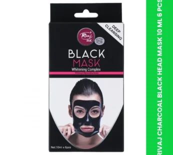 RIVAJ CHARCOAL BLACK HEAD MASK 10 ML 6 PCS
