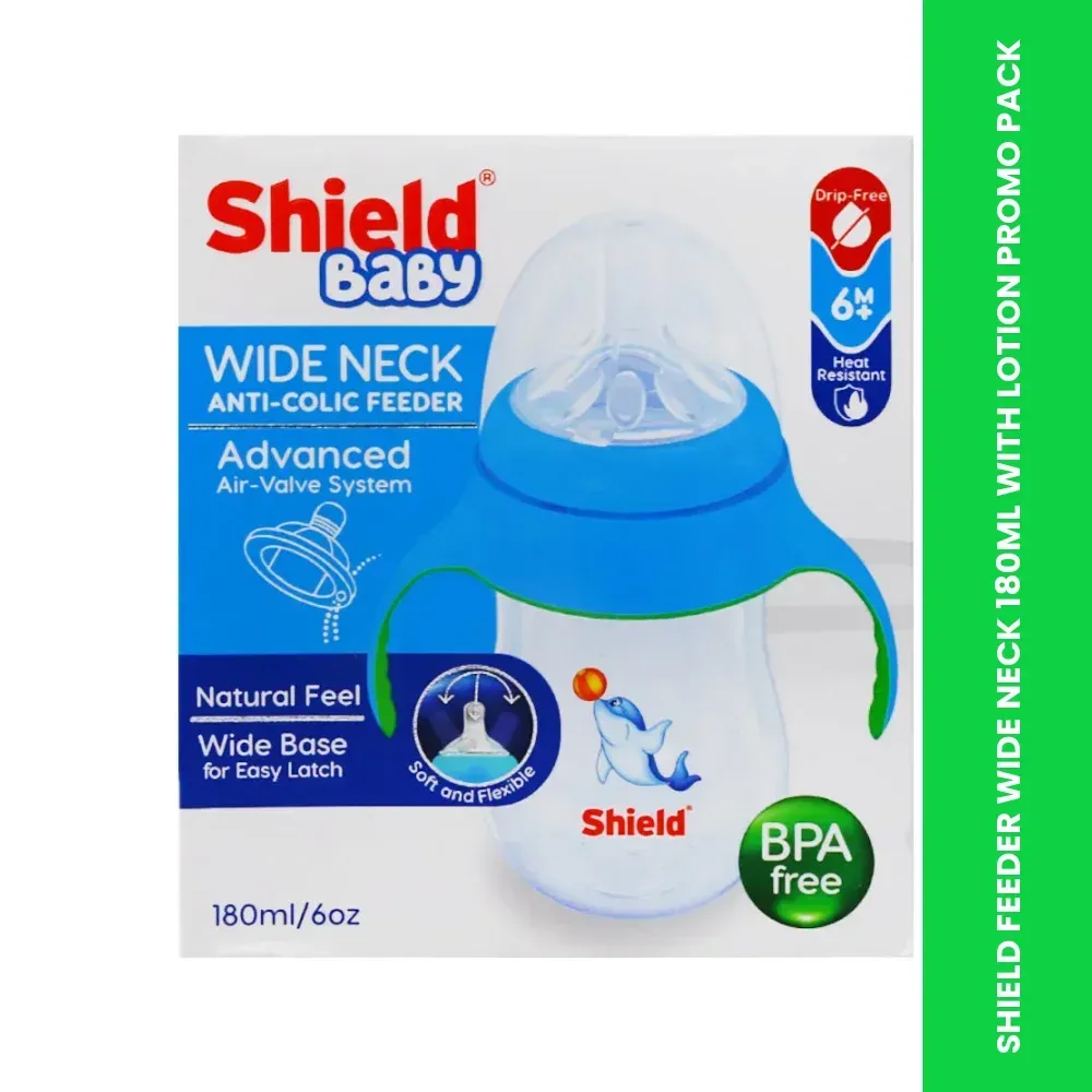 shield feeder wide neck 180ml with lotion promo pack themed 1