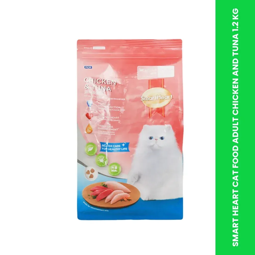 smart heart cat food adult chicken and tuna 1 2 kg themed