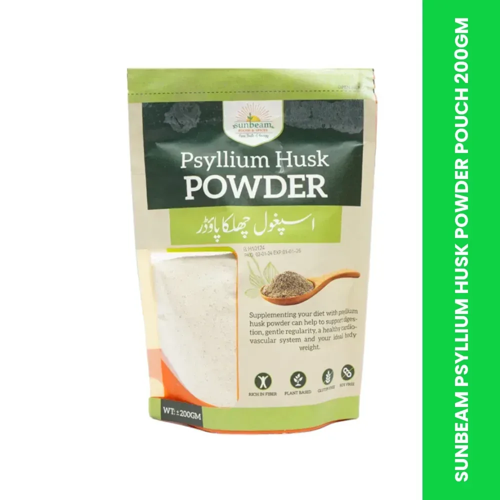 sunbeam psyllium husk powder pouch 200gm themed