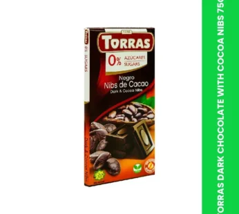 TORRAS DARK CHOCOLATE WITH COCOA NIBS 75G