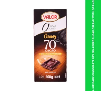 VALOR DARK CHOCOLATE 70% NO ADDED SUGAR CREAMY WITH ORANGE 1
