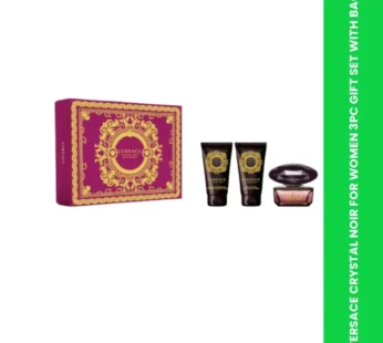 VERSACE CRYSTAL NOIR FOR WOMEN 3PC GIFT SET WITH BAG