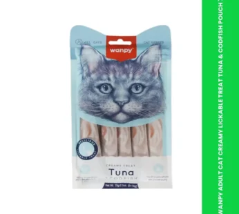 WANPY ADULT CAT CREAMY LICKABLE TREAT TUNA & CODFISH POUCH 7