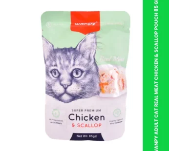 WANPY ADULT CAT REAL MEAT CHICKEN & SCALLOP POUCH 85 GM