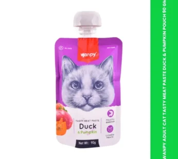 WANPY ADULT CAT TASTY MEAT PASTE DUCK & PUMPKIN POUCH 90 GM