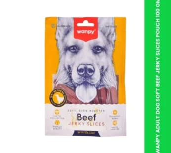 WANPY ADULT DOG SOFT BEEF JERKY SLICES POUCH 100 GM