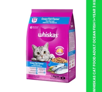 WHISKAS CAT FOOD ADULT OCEAN FISH 1+YEAR 3 KG