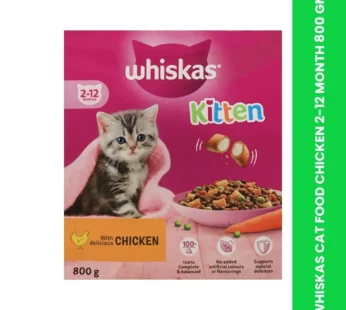 WHISKAS CAT FOOD CHICKEN 2-12 MONTH 800 GM