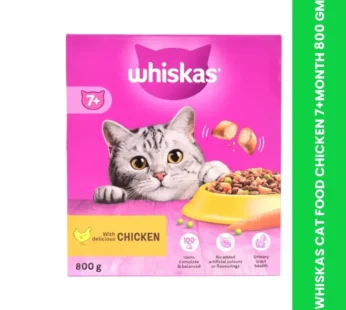 WHISKAS CAT FOOD CHICKEN 7+MONTH 800 GM