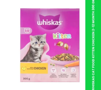WHISKAS CAT FOOD KITTEN CHICKEN 2-12 MONTH 300 GM