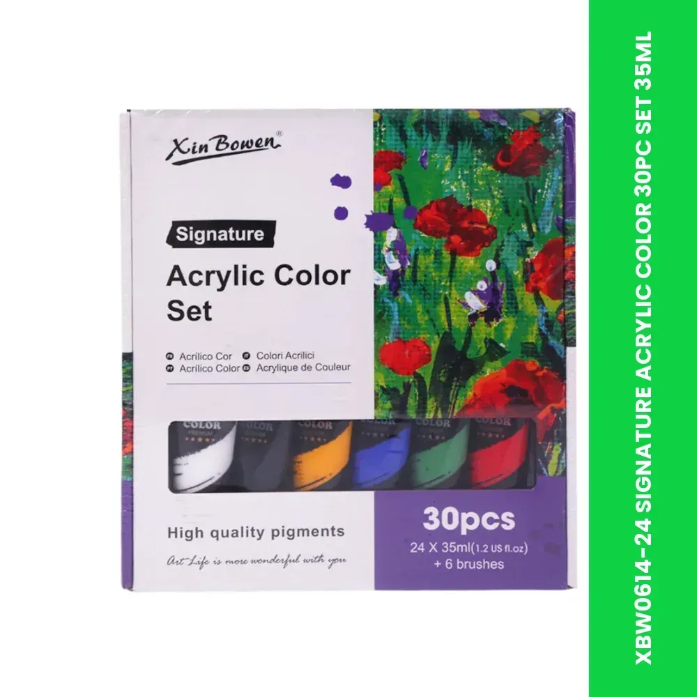 xbw0614 24 signature acrylic color 30pc set 35ml themed